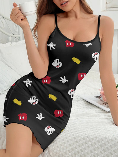 Women's Disney Mickey avatar cute cartoon nightgown home | SAMAG