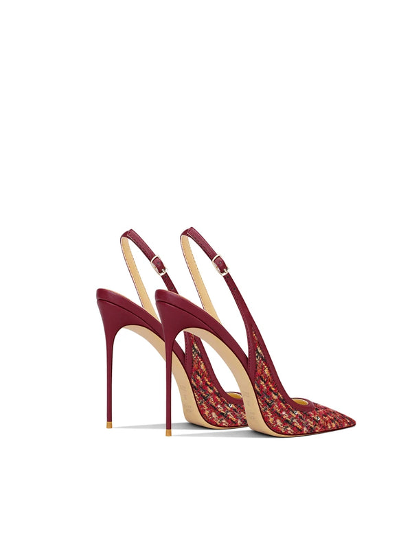 Thin Heel Pointed 2025 New High Heels Women's Red Fabric Versatile