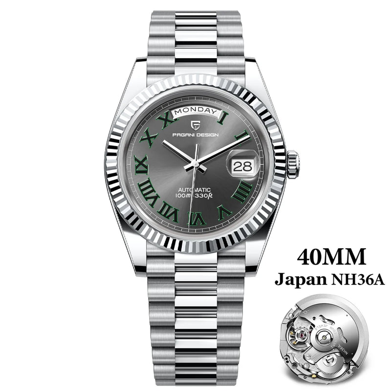 PAGANI DESIGN 2025 New Date Week 40MM Men's Watches Brand Luxury Gold Automatic Watch Men Waterproof Mechanical Wrist watch Men