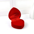 Octagon Velvet Jewelry Box Double Ring Storage Box With Detachable Lid For Engagement Wedding Ring Packaging Display Gift Box