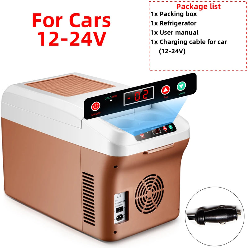 Yannice Mini Fridge Home Car Appliance Refrigerator Portable 15L Large Capacity Digital Display Super Cooling Box For Camping