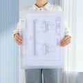 Clear File A3 Binder Portfolio Folder With Rings Transparent Sleeves A3 Poster Binder Drawing Portfolio Office Filing And Binder