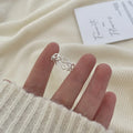 925 Sterling Silve Love Heart Hollowed Out Ring For Women Girl Extremely Fine Korea Ins Jewelry Gift Dropshipping