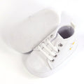 Trendy Cute Embroidered Daisy Sneakers For Baby Girls, Lightweight Non Slip Shoes For Indoor Outdoor Walking, All Seasons
