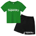 Kids Summer Casual Letter Print Breathable Tees+Short | SAMAG