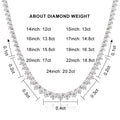 KNOBSPIN 3 Claw D VVS1 Moissanite Tennis Necklace s925 Sterling Silver 18k White Gold GRA Certified - Visuel 5 | SAMAG