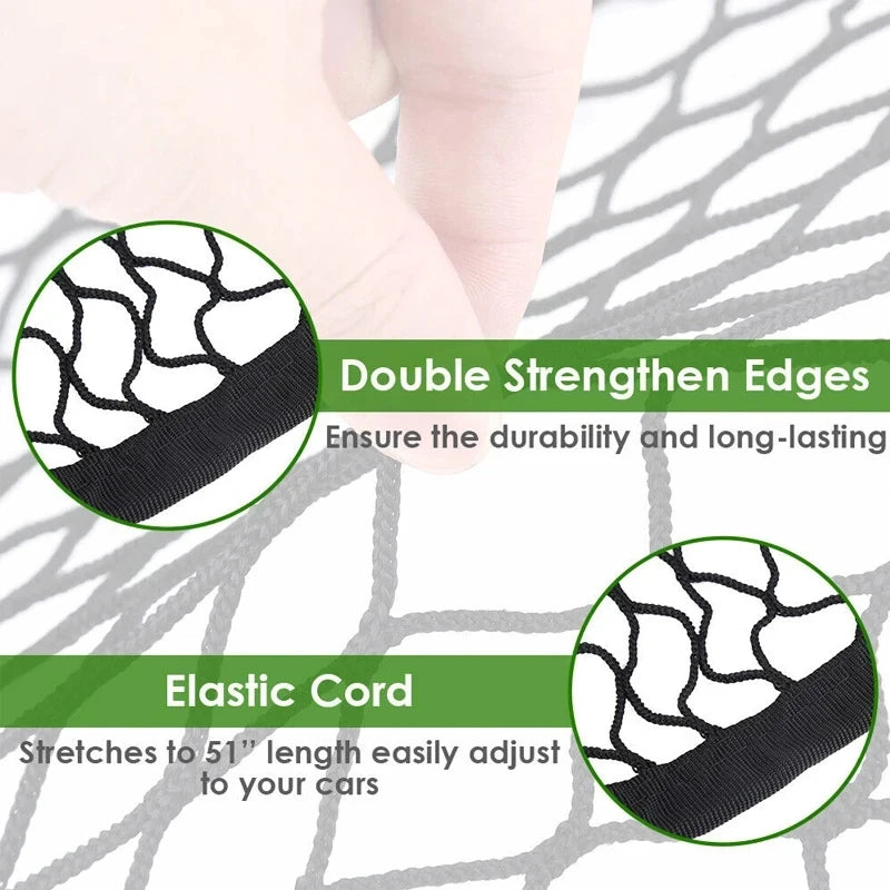 Car Trunk Storage Net Bag Cargo Luggage Nylon Elastic Mesh Hanging Nets Pocket Stowing Tidying Interior Accessories