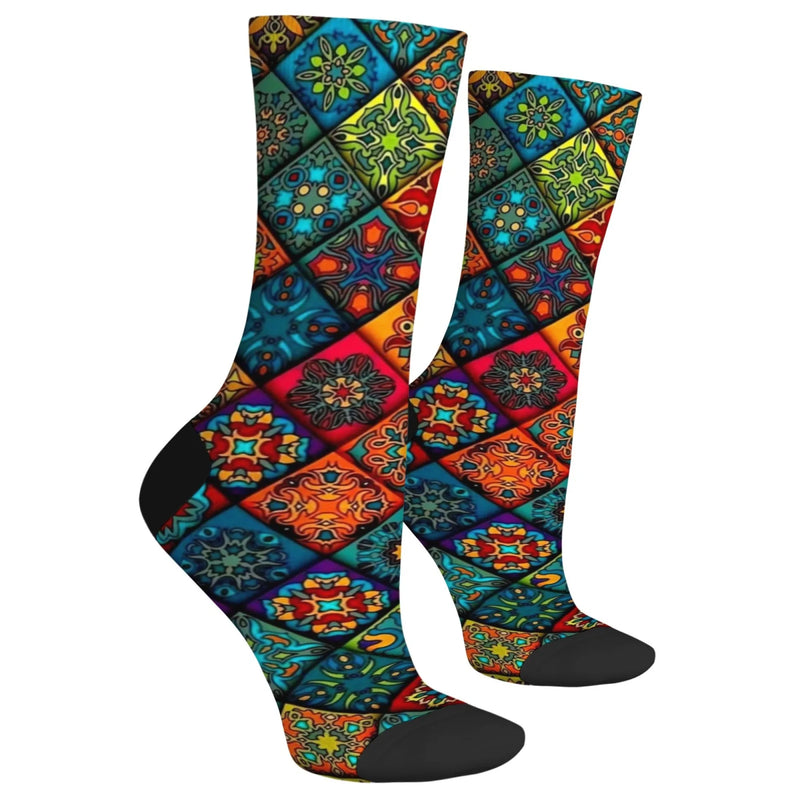 Novelty Ethnic Bohemian Print Men's Socks Comfortable | SAMAG
