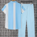 2-Piece Printed Men's Summer Short-Sleeved Button-Down | SAMAG
