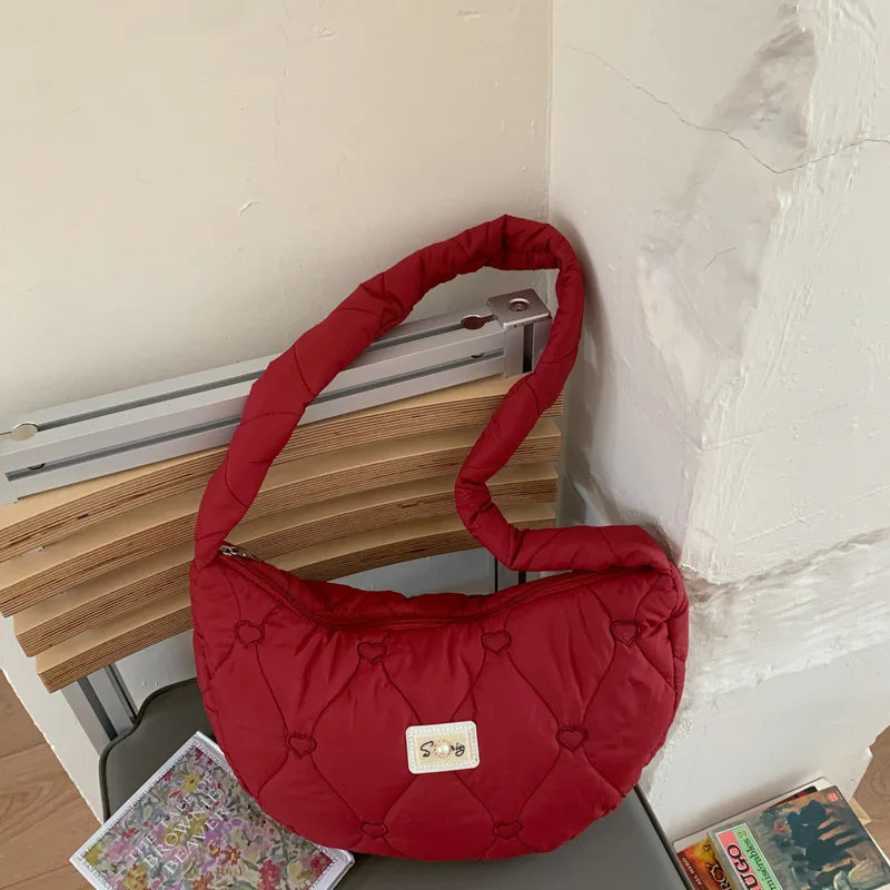 New Texture Simple Hobo Bags Women Leisure Shopping Shoulder Crossbody Bags Lightweight Large Capacity Casual  Commuter Bag