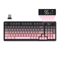 M96 Wireless Gaming Keyboard Creamy Membrane with Rainbow Backlight,Media Knob,LCD Screen,Dual Mode-Bluetooth/2.4Ghz,Ball Shape