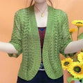 Spring Summer New Ice Silk Knit Cardigan Women - View 5 | SAMAG