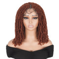 99J Burgundy Knotless Box Braided Wig Synthetic Full Lace Front Braids Wig With Baby Hair Short Bob Braided Wigs for Black Women