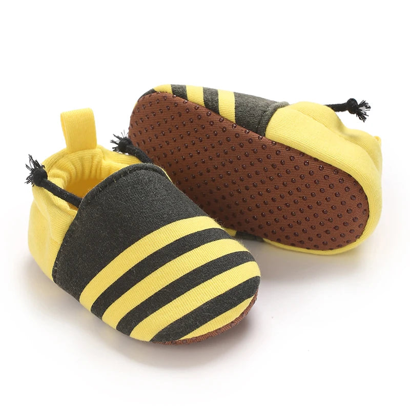 Spring and Autumn Yellow Countryside Style Princess Shoes 0-12 Months Baby Soft soled Anti slip Sneakers