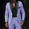 Men's slim-fit Suit 2-piece Wedding Groom Tuxedo Shawl | SAMAG
