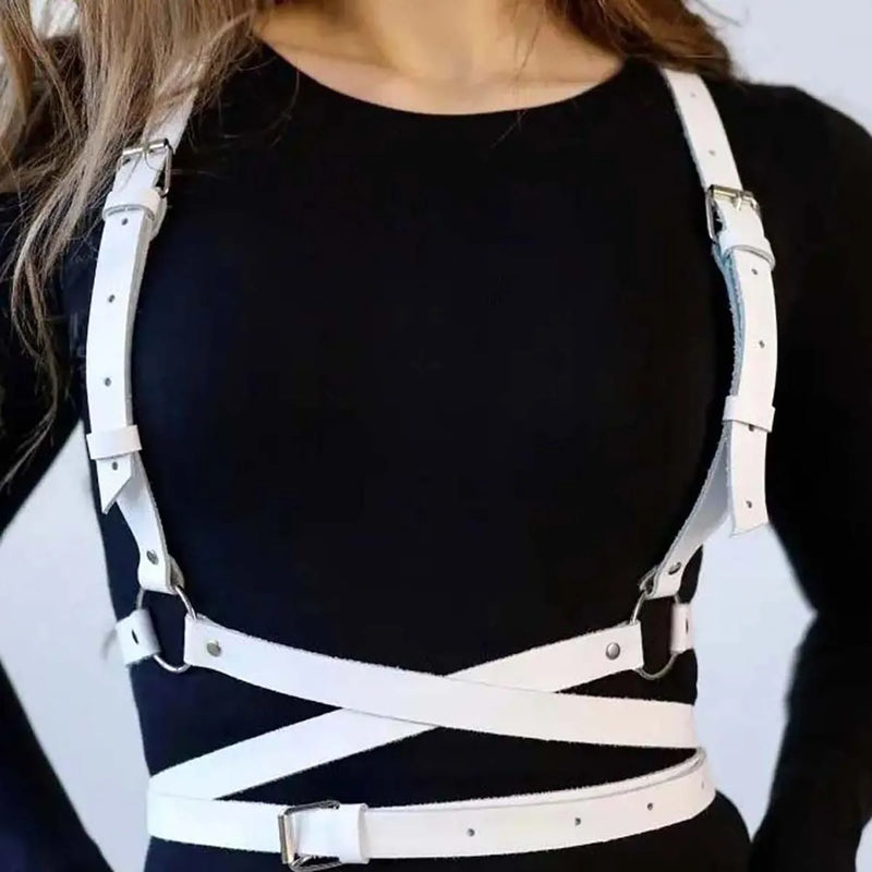 Women Punk Belt Fashion Leather Waist Belt Female Street Style Decoration Suspenders for Women Gothic Clothing Accessories