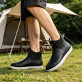Men Short Ankle Rain Boots Waterproof Lightweight Non Slip Rubber Booties Outdoor Hiking Camping Fishing Garden Work Water Shoes