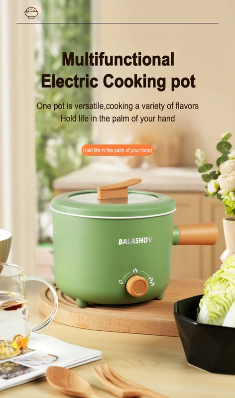Electric Cooker Kitchen Appliance Double Layer Home for Hot Pot Cooking Soup Heater Multifunction Cooker Mini Non-stick Pan Pots