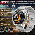 2026New Military Tank GPS SmartWatch Offline Map 10ATM Swim 2GB RAM Music Altitude Compass Bt Call Fitness Sports Smartwatch Men
