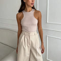 Summer New High Waist Shorts for Women Casual Loose Wide Leg Solid Shorts Female Short Pants Y2k Booty Shorts