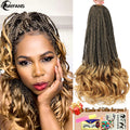 14” French Curls Braiding Hair Pre Braided Synthetic Box Braids Crochet Curl Ends French Curl Crochet Braids for Women And Kids