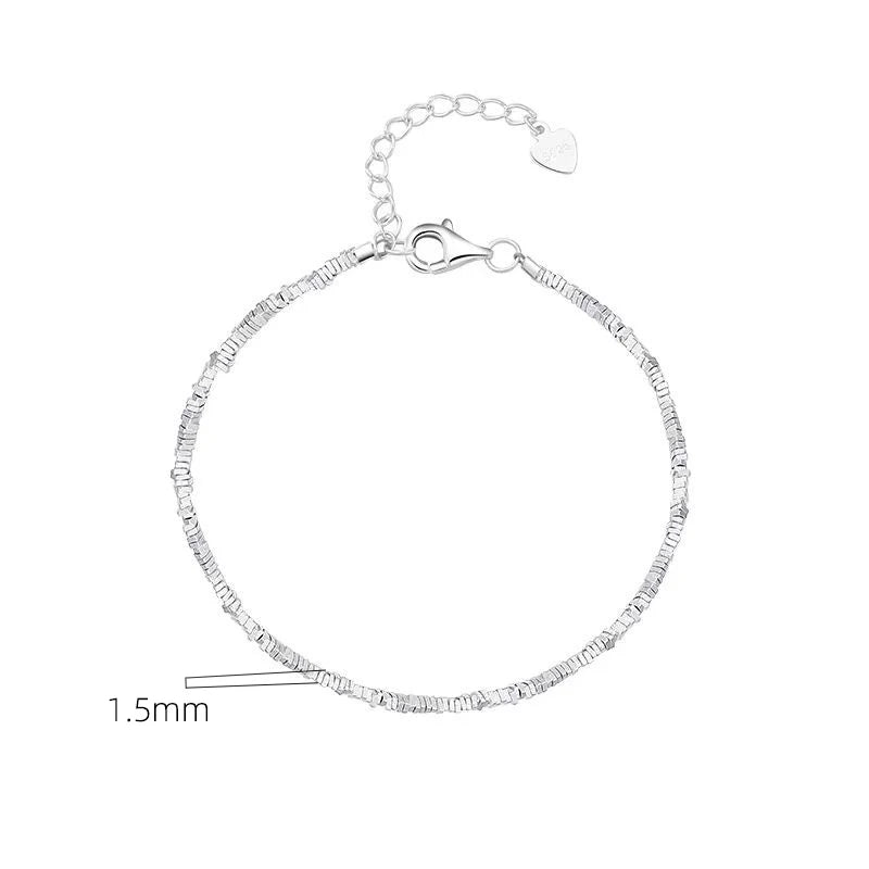 La Monada 15+4.5cm Simple Irregular Bracelets For Women Silver 925 Sterling Jewelry Fine 925 Sterling Silver Women's Bracelet
