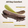 FitVille Wide Slip On Shoes For Men'S Lightweight Casual Dress Oxfords Shoes Business Walking Sneakers With Arch Support