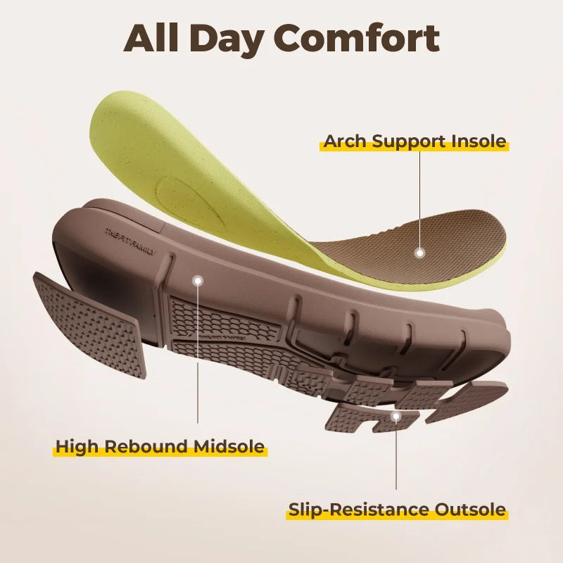 FitVille Wide Slip On Shoes For Men'S Lightweight Casual Dress Oxfords Shoes Business Walking Sneakers With Arch Support