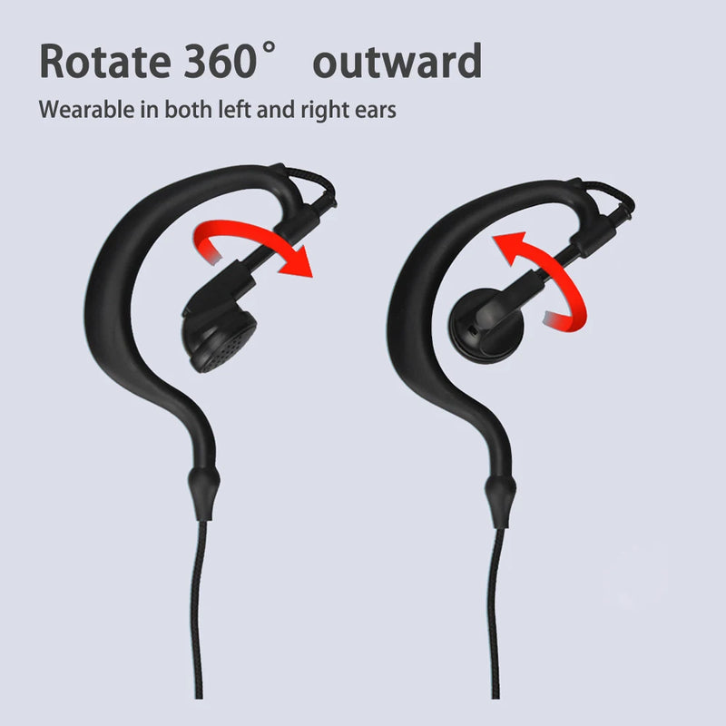 2 Pin Walkie-Talkie Headset Wired Two Way Ham Radio Earpiece Earphone For Baofeng BF-888S UV5R Walkie Talkie 993 Earwear