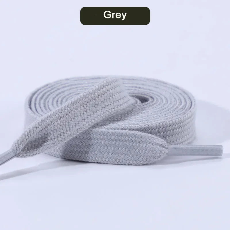 Cotton Shoelaces 1CM Width Flat Shoe laces Tennis Sneakers Shoelace 80/100/120/140/160CM Laces for Shoes Accesories 1Pair