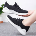 2026 Spring and Autumn Fashionable Solid Color Breathable Round Toe Sneakers Casual and Comfortable Thick-soled Women's Shoes