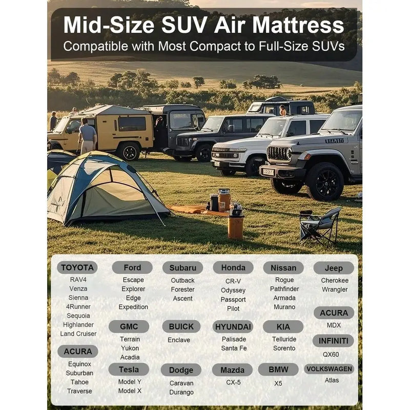 SUV Air Mattress Inflatable Car Trunk Camping Bed | SAMAG