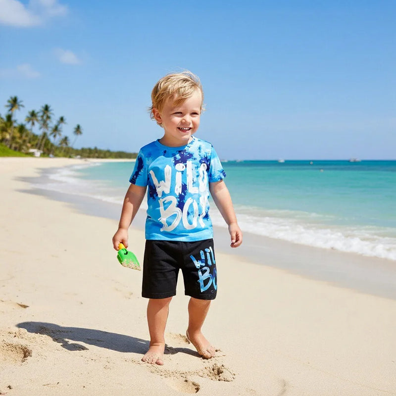 Summer Toddler Baby Boy Clothes Short Sleeve Tie - dye - View 5 | SAMAG