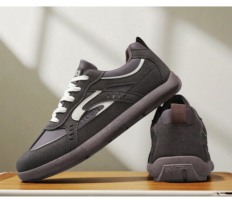 Men's Casual Sports Shoes with Low Heel Round Toe Soft Sole Multi-color Design Fashionable Large Size Walking Board Shoes