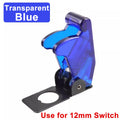 Auto Car Boat Truck Illuminated Led Toggle Switch ON OFF With Safety Aircraft Flip Up Cover Guard 12V20A Transparent
