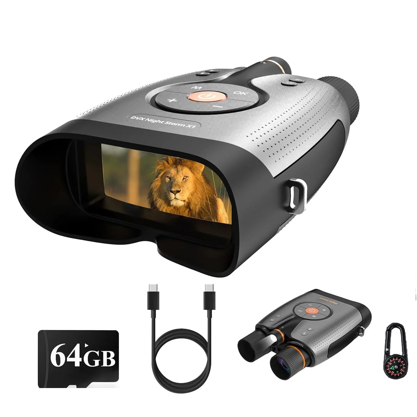GOYOJO True 4K Night Vision Binoculars 1200m Long Range Night Viewing Goggles Full Color Photo and Video with App Control for Camping
