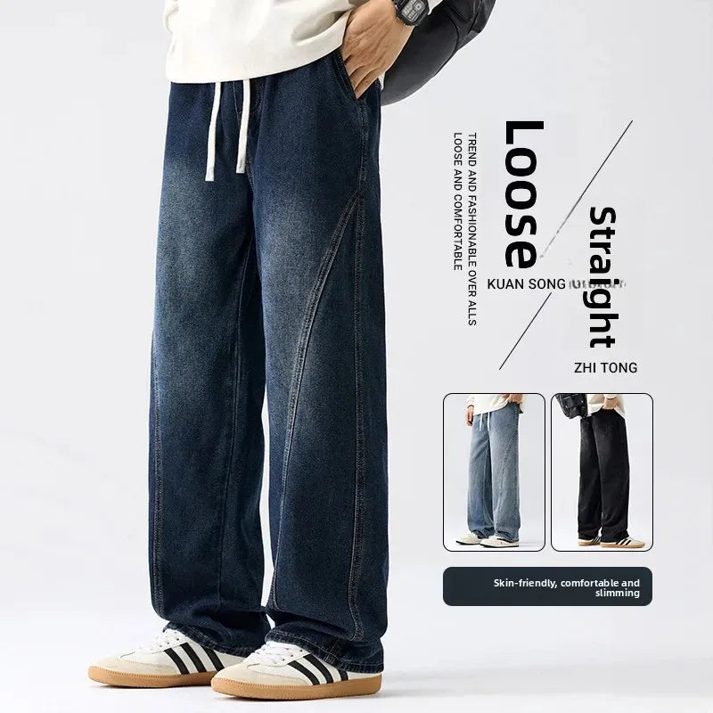 Loose Casual Men's Jeans Straight Leg American Style | SAMAG