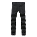 Men's White Stretch Jeans for Fall, Distressed Denim | SAMAG