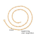 XP Jewelry -- 45 cm x 3 mm 18 k Gold Plated Beads Chains Necklaces for Women Men Matching Pendants