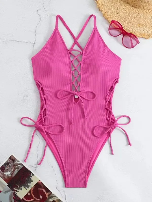 Printed Flower Tankini Set Girl Swimwear Adjustable Strap | SAMAG