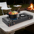 Portable Camping Stove with Storage Case, 2 Burner - View 3 | SAMAG