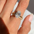 Oval Cut 925 Sterling Silver 1-3carat Moissanite Engagement Ring for Woman 14k Gold Plated Wedding Gifts with Certificate