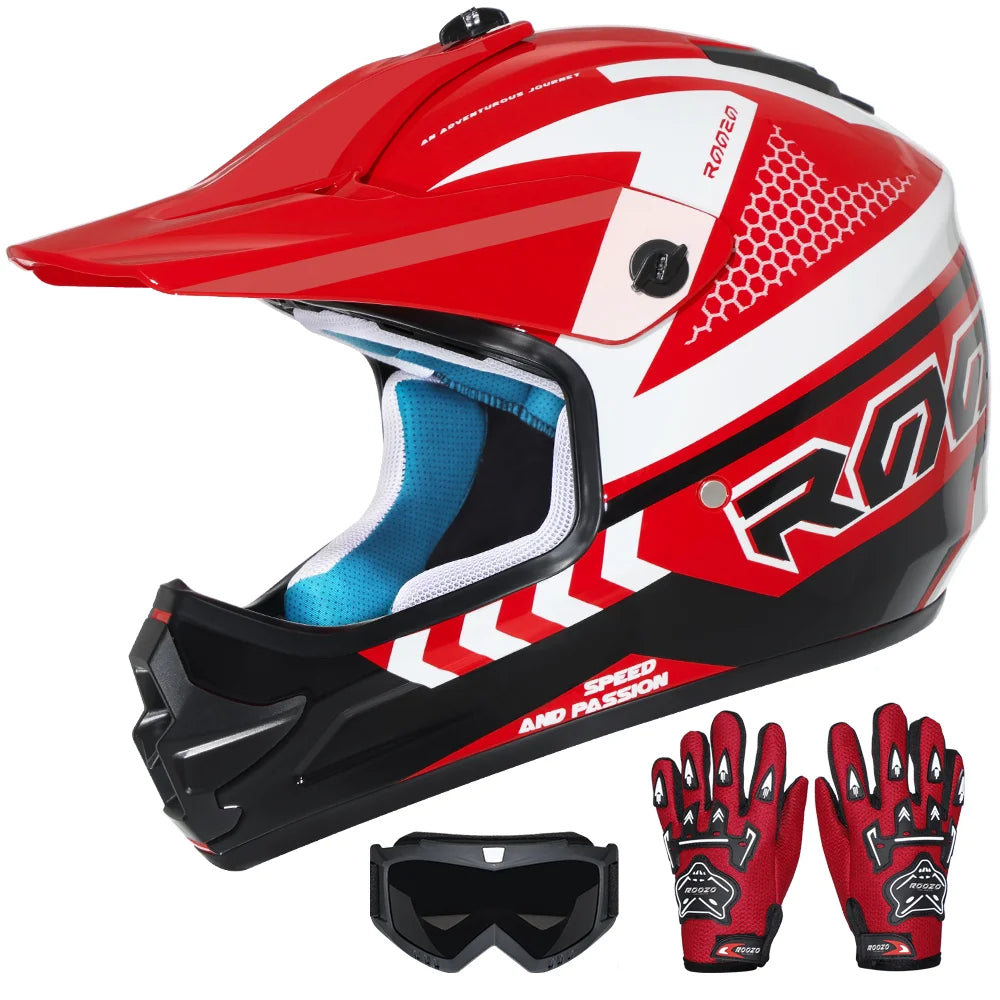 Child Motocross Helmet Meets DOT Safety Standard Lightweight Kids Off-Road Motorcycle Helmets for Dirt Bikes ATVs Quads