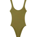 Women's Skinny Ribbed Bodysuits O Neck Straps Snap-Button Sexy Fashion Female Playsuits Comfortable Stretchy Clothing