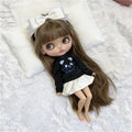 For Blythe Doll Outfit Clothing Princess Lace Maid Skirt Set Cute Plaid Pants Vintage Dress Clothes OB24 OB22 1/6 Accessories