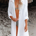 Beach Shirts Bikini Cover Ups for Women Self Belted Kimono Dress Elegant Swimsuit Covers Holiday Bathing Suits Beachwear