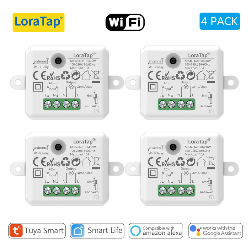 Tuya Smart Life Tiny WiFi Socket Module Light Switch, App Remote Control, Voice Control, Work with Google Home Echo Alexa
