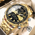 POEDAGAR Top LED Man Clock Waterproof Electronic Luxury Men's Watches Dual Time Display Digital Stainless Steel Men Quartz Watch