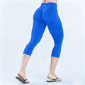 KEEP THAT PUMP Yoga Capri Pants Women's Gym Leggings Workout Low Waist Seamless Fitness Clothes Printed Lifting Hip Pant