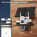 4 Lens Outdoor 360° Surveillance Solar Camera 20MP 60X Optical Zoom 4G SIM Home Security PTZ Auto Track AOV 24/7 Record CCTV Cam